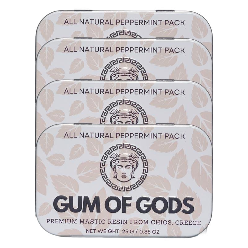 Gum of Gods - Peppermint Pack 25 grams of Chios Mastic Resin with natural peppermint flavoring and stevia