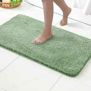 Sage sage green absorbent bath rugs soft large bathroom mats nonslip and quickdrying for bathroom floor bathtub showers machine washable carpet 24 x 36 inches