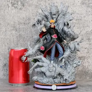 Naruto Pain Tsukuyomi Figure, Six Paths Pain Statue, God Hand Classic Battle Pose, Akatsuki Cloud Long Robe, Limited Edition Collectible