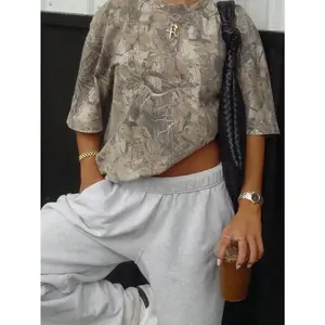 Women's Casual Loose Camouflage Print Short Sleeve T-Shirt Top Fit Comfort Tshirt Summer oversized gym shirts