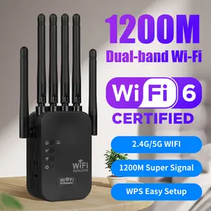 WiFi Extender, 1200 Mbps Dual Band (5GHz/2.4GHz) Signal Booster, Repeater with Ethernet Port for Home, Gifts wifi extender wifi  portable range indoor