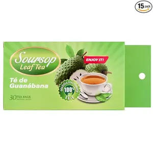 Soursop Leaf Tea – 15 Tea Bags | 100% Granola Leaf Powder | Té de Guanábana | Natural Antioxidant Herbal Tea for Relaxation, Digestion & Wellness Support