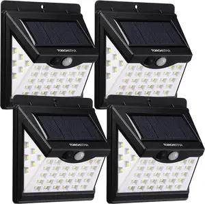 TORCHSTAR 40 LED Waterproof Motion Sensor Solar Outdoor Wall Lights 6500K