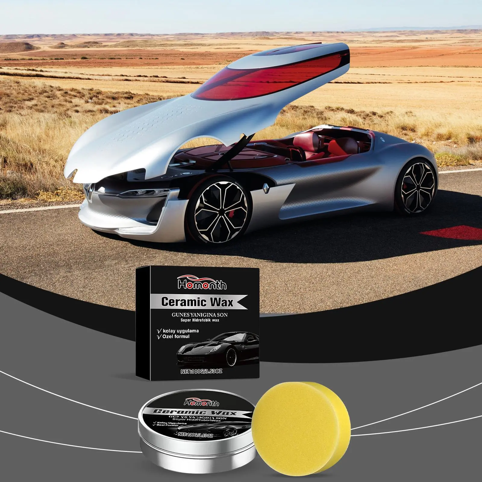 Homonth Car Care Wax Brightens The Paint Surface, Prevents Stains And Oxidation, And Is Convenient For Wiping, Polishing, Maintenance And Retouching Paint Marks