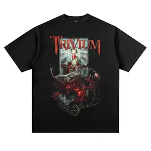Trivium ROCK band Rock Thriller printed short sleeve T-shirt, Retro 90s Music Concert Tee, Trending Clothes, High Quality, Sport, Gift For Fan, Street Style, Many Colors Size S To XL, tiktok shop Menswear Top