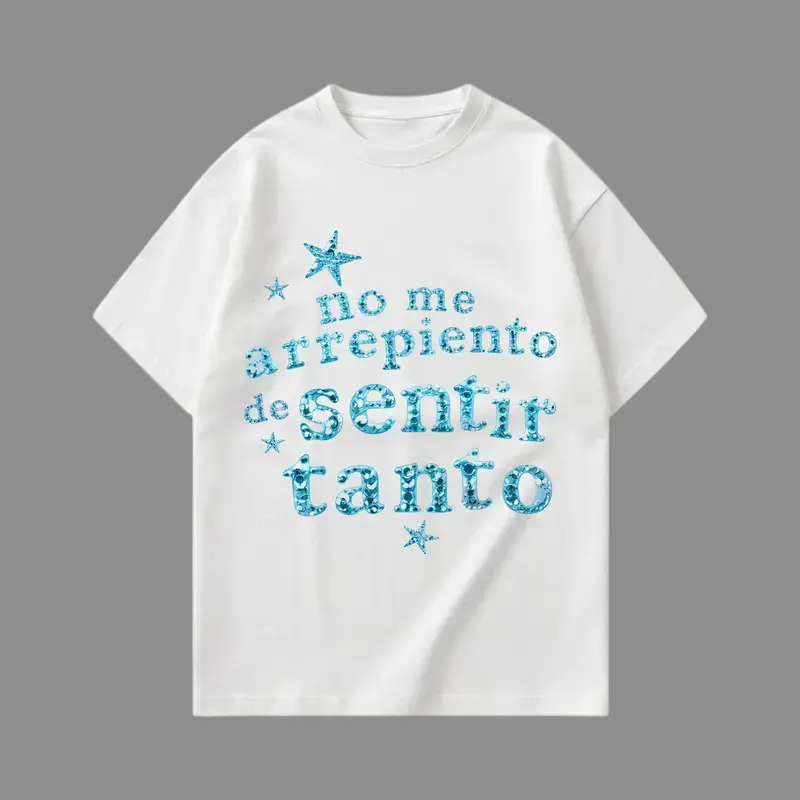 New Album No Me Arrepiento De Sentir Tanto V7 Premium Cotton T-Shirt - La Bichota Latin Queen Graphic Tee, Latin Pop Concert Tour Merch, Cute Festival Summer Shirt, Unisex Gift for Latin Fans
