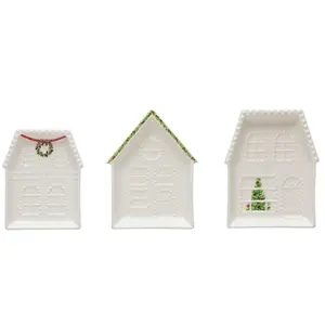 Creative Co-op Stoneware Holiday Plates