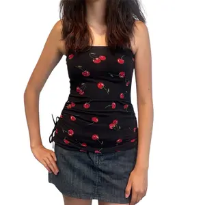 Cherry Rhinestone Tube Top