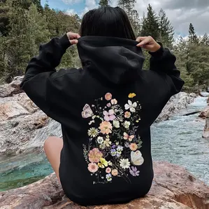 Butterfly Mountain Meadow Pressed Flower hoodie dandy hoodie