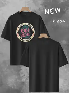 Trendy Casual Style Unisex Old Row Fingerprint Pattern Short Sleeve T-Shirt for Daily Wear and Leisure Activities