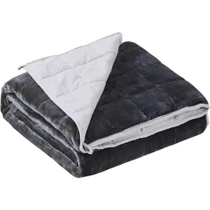 Weighted Blanket 20lbs  Size Fuzzy Warm Flannel Throw Blanket with Soft Breathable Sanded, 60 x 80 inches, Grey