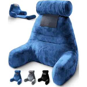 Reading Pillow-  Pillow-  Pillow for Bed+ Rolling Mat for  Support- with Shredded Memory - for Sitting Up in Bed, Couch or Floor