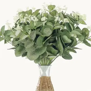 10 Piece Eucalyptus Artificial Tree & Flower Set, Realistic Leaves, DIY Floral Decor, Wedding, Engagement, Home Decoration