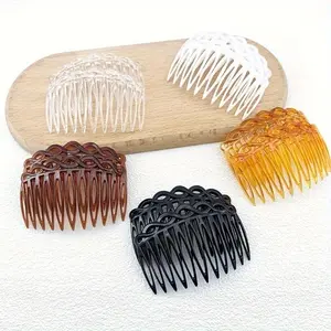 10pcs Solid Hair Comb Retro Vintage Hair Pin Elegant Hair Bun Maker Non Slip Hair Styling Tools Accessory for Women Hair Claws Set