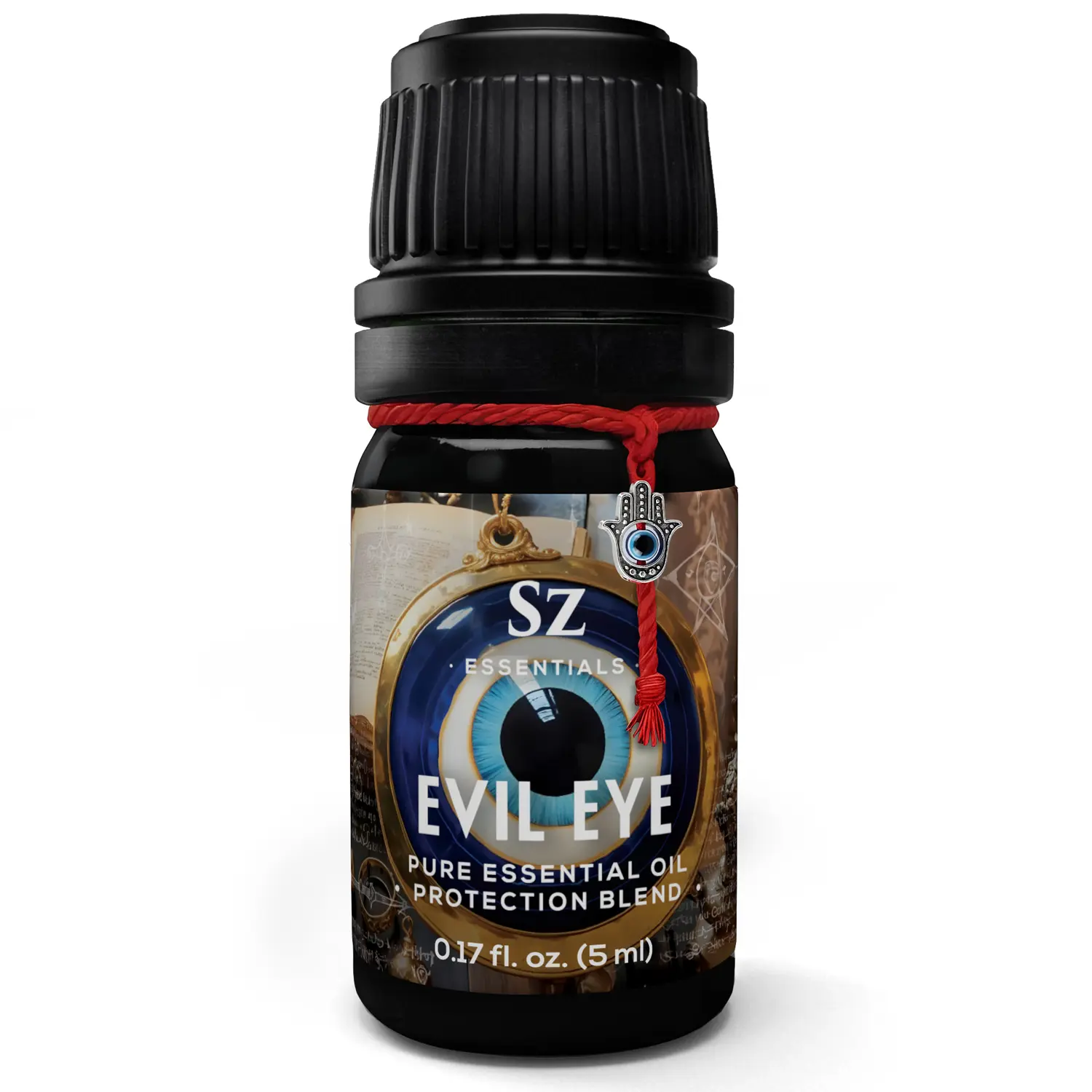 Sz Essentials – Evil Eye Essential Oil Blend – 100% Pure Spiritual Protection & Cleansing – Ward Off Negativity, Evil Eye, & Negative Energy – Aromatherapy, Diffuser, Candle Rituals, Anointing, Friendship Bracelet – Hoodoo, Wiccan, Voodoo – Vegan – 5ml