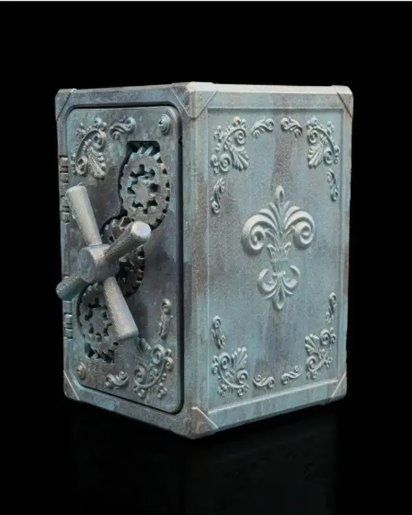 Premium Steampunk Vault Coin Bank - 3D Printed Fusion Layer Safe Bet Piggy Bank, Home Decor Specialty Figurine Collectible