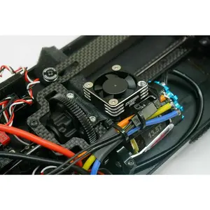 XRAY XB4 '17-'22 Fan Mount Upgrade Direct Motor Cooling 30x30mm BLACK (WHITE ONLY)
