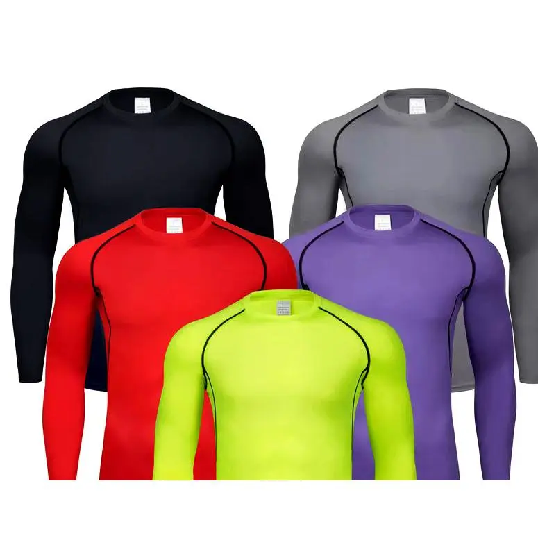 Men's Solid White Warm Stretchable Polyester Full Length Long Sleeve Compression Base Layer - Tight-Fitted, Quick-Dry Sport Thermal Underwear, Plus Size (Up to XXXL) for Running, Biking, White Long Sleeve, Tight Fit, Milk Silk