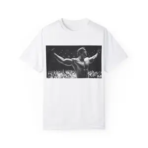 Arnold Schwarzenegger Conquer Tribute T-Shirt, Unisex Tee Shirt, Movie Fan Gift, Gym Apparel, Muscle Icon Shirt, Fitness Tee graphic