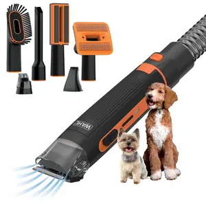 Wahl Groom & Vac Pet Vacuum Clipper Kit – Lithium Rechargeable Pet Clipper with 7 Vacuum Attachments – Clip, Trim, Nail Grind, Brush, and Clean – Model 3026956