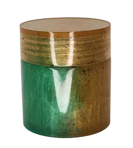 Green and Gold Stash Jar