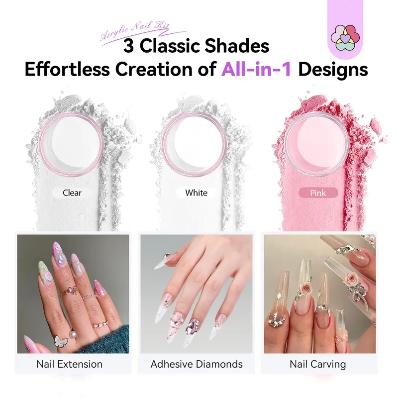 SAVILAND Essentials Acrylic Nail Kit – All-in-1 Set with Lamp EMA Monomer Gel Polish Nail Drill Cuticle Remover for Home DIY Starters SAVILAND Essentials Acrylic Nail Kit – All-in-1 Set with Lamp EMA Monomer Gel Polish Nail Drill Cuticle Remover for Home DIY Starters