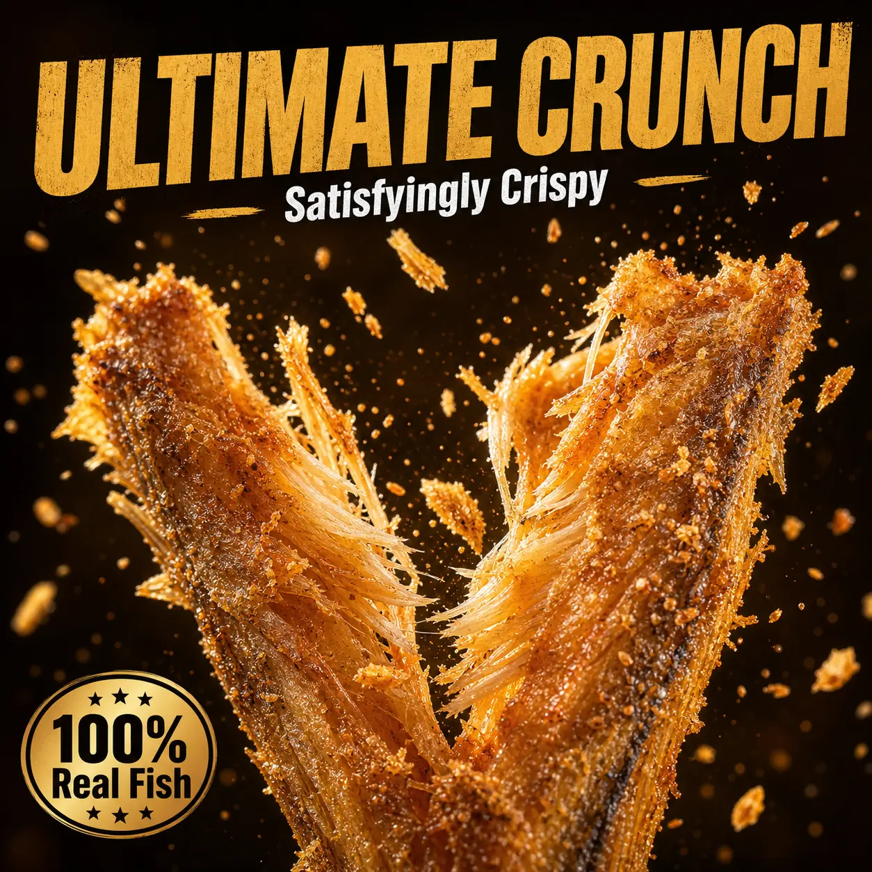 Low Calorie Healthy Snack for Weight Management Addictive Seafood Crunch-yellow Croaker Crisps-V