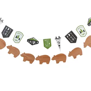 ADVENTURE PATCHES AND BEARS BANNER DECORATION SET