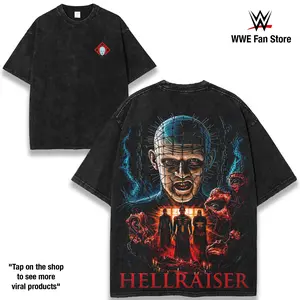 Hellraiser Pinhead & Cenobites Vintage Wash Graphic Tee, Inspired by Clive Barker’s Horror Masterpiece, Premium 230GSM Cotton Shirt for Horror Movie Fans, Gothic Streetwear, Collector Gift
