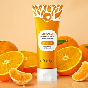 Orange Enzyme Exfoliating Gel - Mild Formula with High Activity Enzymes, Deep Cleansing Peeling , Leaves Skin Feeling Smooth and Refreshed, Ideal for Weekly Facial Care Routines.