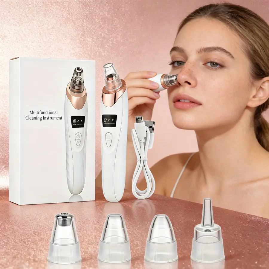 Facial cleanser, deep pore cleansing device, multi-functional nose dusting device, USB charging, suitable for both men and women, Mother's Day gift!