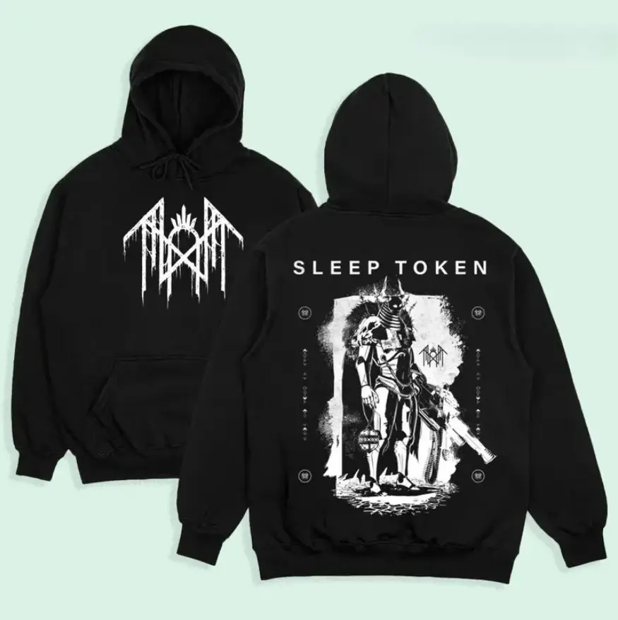 Sleep Token Vore Character Artwork Black Crewneck, metal band shirt, Graphic Tee, music fan shirt, mens sleep token shirt, sleep token hoodie, Gift For Fan Unisex Hooded Sweatshirt