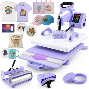 AKEYDIY 5 in 1 Slide-out Heat Press Machine, 15" X 15" Industrial Grade, 360-Degree Swing Away Heat Transfer Machine, Digital Mug Sublimation Heat Press Machine, Suitable for T-shirts/Mugs/Hats/Plates/Baseball Caps/Mouse Pads, mothersdaygift