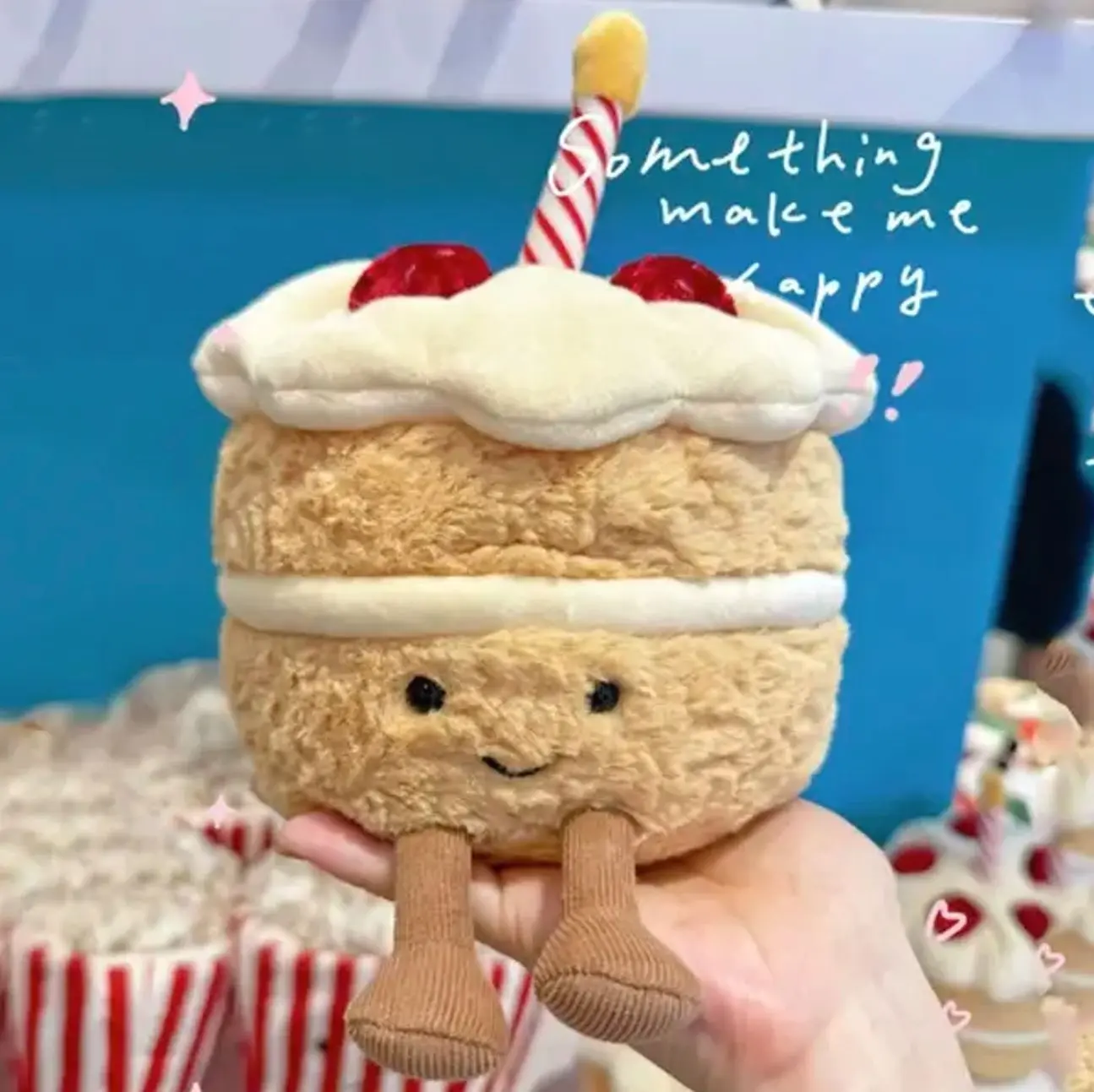 Jellycat Amuseables Birthday Cake Teddy Bear – Soft Rainbow Cake Plush Toy, Funny Cute Birthday Gift for Kids, Girls & Collectors