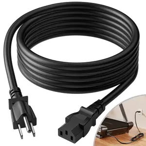 Power Cord Replacement For Treadmills And Computers  Extra Long 8 Feet Compatible With Peloton Tread Superfit Treadmill 14 Awg Heavy Duty Ac Supply Cable Universal 3 Prong