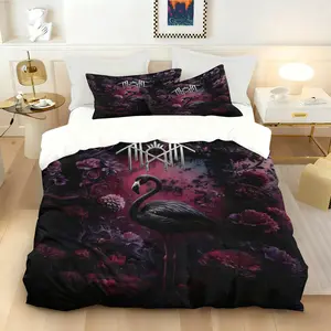 Sleep Token album "Sundowning" Themed Decorative Duvet Cover Set,Suitable for Bedroom Bedding Decoration for Teenagers and Adults,The Perfect Gift for Fans,Including 1 Duvet Cover and 1 Or 2 Pillowcases (Excluding Quilt and Pillow Inserts)