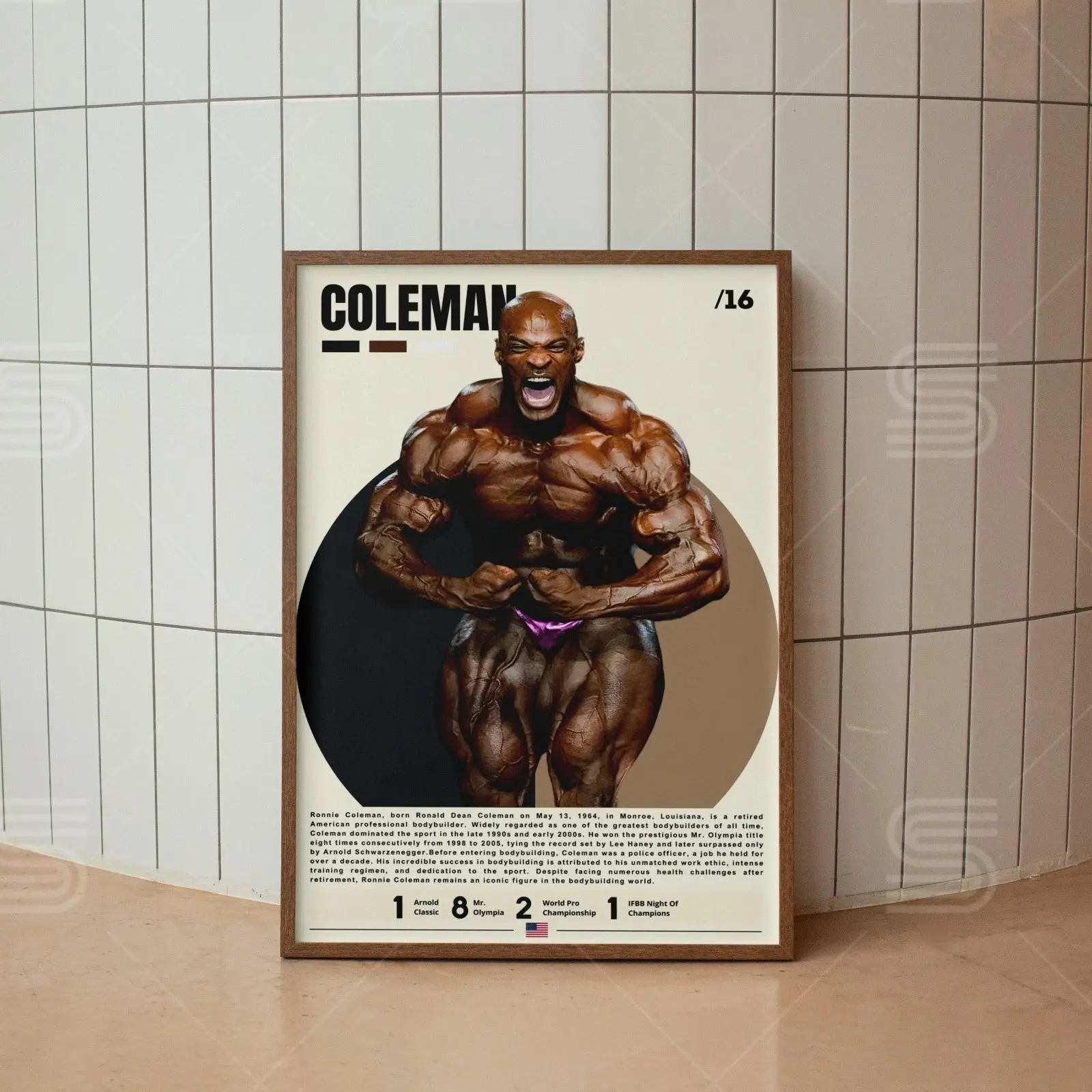 Ronnie Coleman Bodybuilding Gym Sports Wall Art Poster
