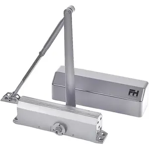Medium Heavy Duty Door Closer - Grade 1 Commercial, Adjustable Spring Size 1-6, ADA & UL 3-Hour Fire Rated, Hydraulic Auto Close, Surface Mount for Interior/Exterior Doors ()