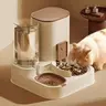Pet 2-in-1 feeding and water dispenser, automatic feeding and continuous water dispenser, cat feeding and water dispenser, suitable for cats and dogs