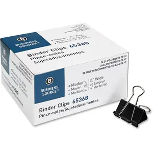 Business Source  Medium Binder Clips- 36 Per Pack