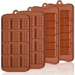 Silicone Break Apart Chocolate Molds - Candy Protein and Energy Bar Silicone Mold