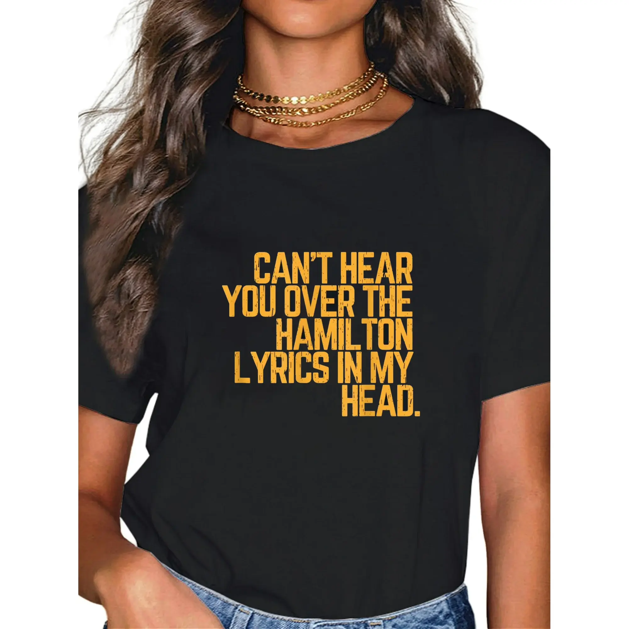 Vintage Hamilton Quote T-Shirt for Men and Women, Comfortable Round Neck Cotton Top with Historic Graphic Print, Lady, Shortsleeve, Printed, Tshirt, Unisex
