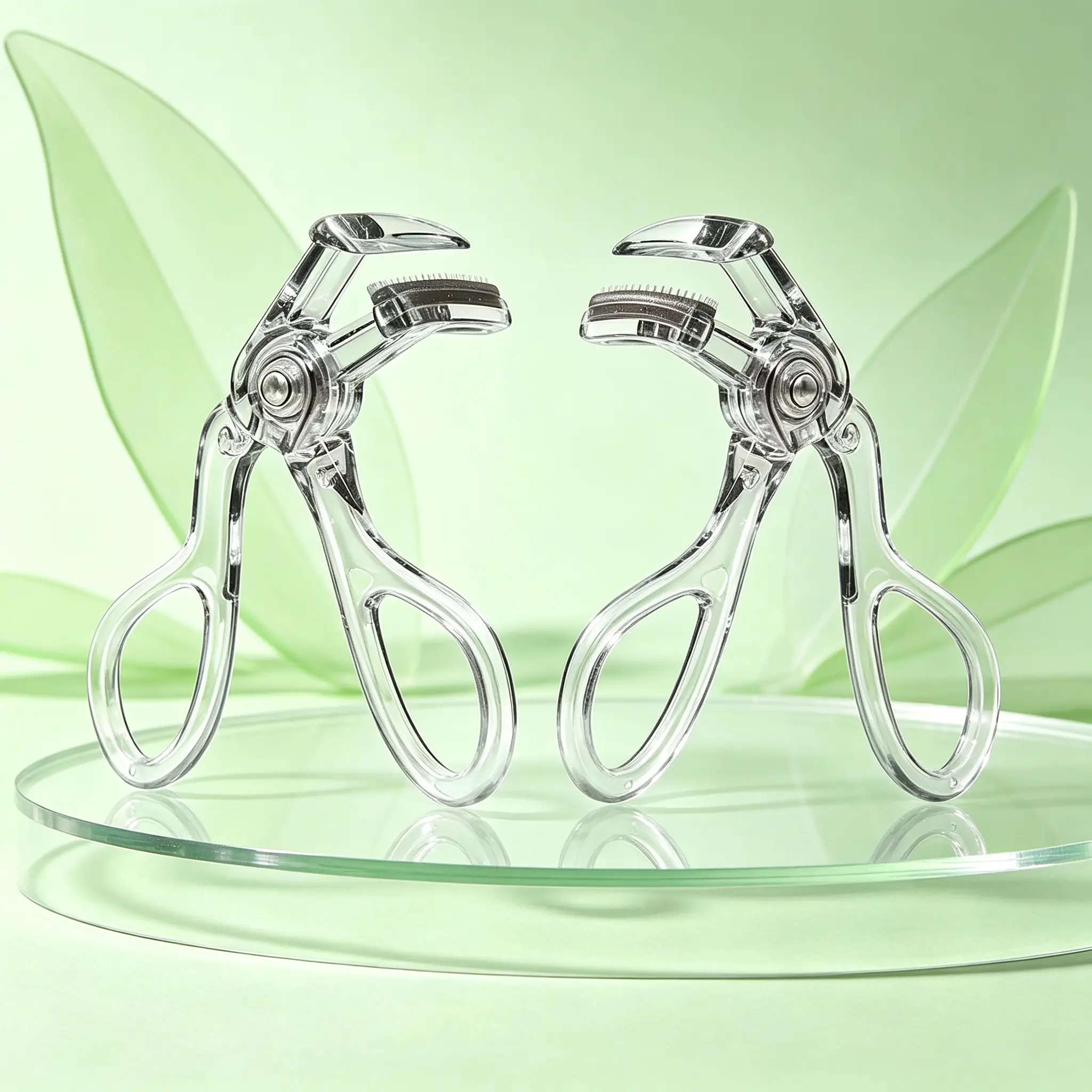 Mini Transparent Travel Eyelash Curler, Lightweight Curling Tool for Hooded Eyelid, Round Eyes, Straight Lashes and Stubborn Lashes, Suitable for Lash Clusters and Asians, Unisex for Men, Comfortable Pad Stops Pulling and Ripping Lashes