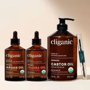 Starter Kit Trio Body Care Oil Argan Jojoba Castor Organic