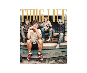 Thug Life • T-shirt Tee Shirt Comfortable Unisex Cute Sublimation Graphic Girls Golden