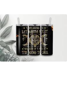 Karma Sublimation tumbler Wrap Print