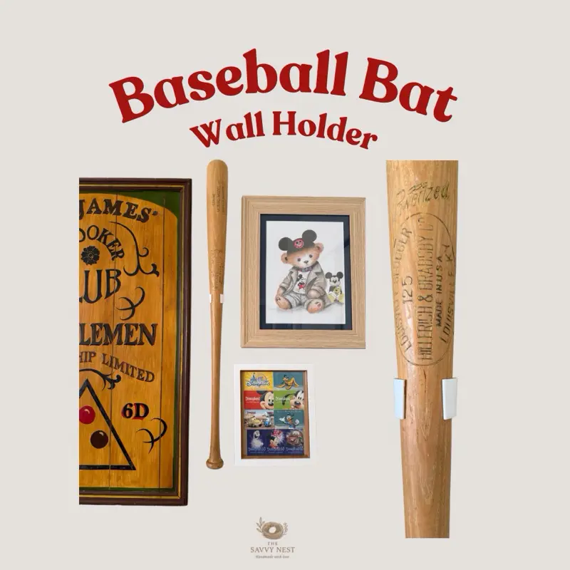 Baseball Bat Wall Holder - 3D Printed Vertical Bat Display