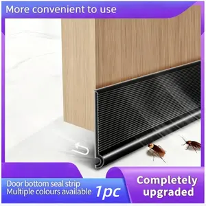1Roll 1Meters X 28mm/48mm Self Adhesive Door Bottom Sealing Strip, Windproof Door Bottom Sealing Strip, Door Weatherstripping, Self - Adhesive Sound Insulation, Easy To Install, Suitable For Doors