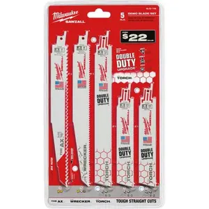 Milwaukee 49-22-1105 SAWZALL® Demolition Blade Set 5 PC