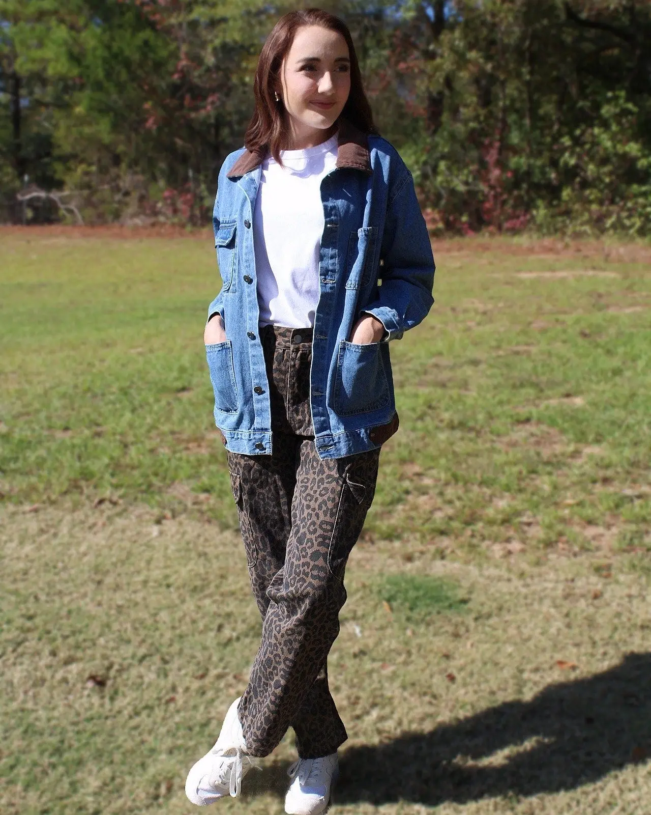 Cheetah Printed Cargo Pants
